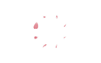 Pastel Lotus Petal Vector White Background.