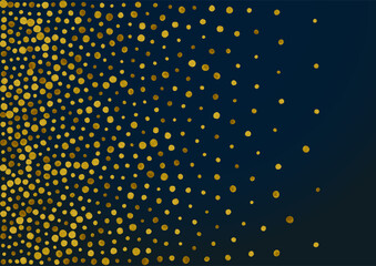 Yellow Polka Luxury Vector Black Background.