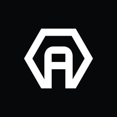 Initial letter A logo idea vector illustration