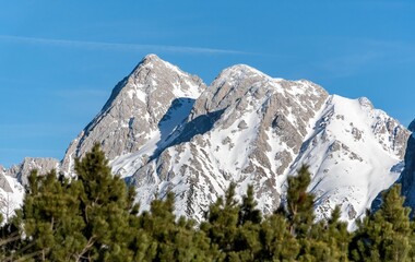 Mesmerizing shot of Mount Spik in the Julian alps in Slovenia