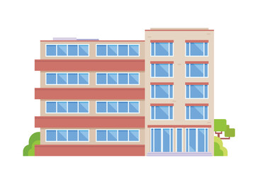 Office buildings for city illustration flat design style
