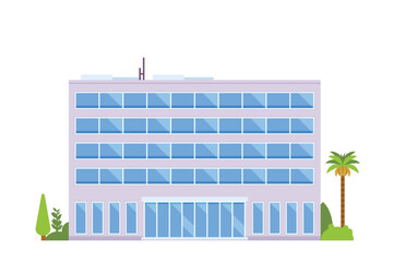 Office buildings for city illustration flat design style