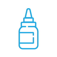 Eye, nasel drops line icon. 
