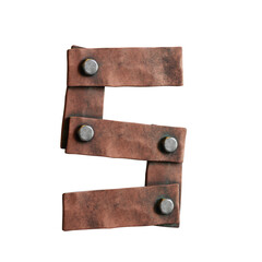 Copper Planks 3D Alphabet or Lettering - View 1