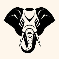 Elephant vector for logo or icon, drawing Elegant minimalist style,abstract style Illustration