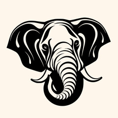 Elephant vector for logo or icon, drawing Elegant minimalist style,abstract style Illustration