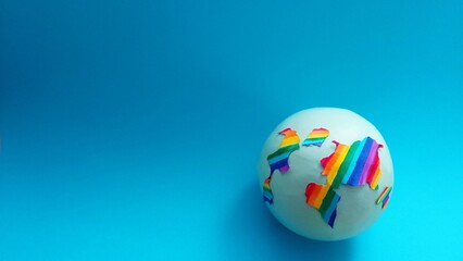 easter eggs on blue