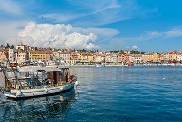 Fototapeta na wymiar Townscape of beautiful coastal town of Rovinj, Croatia