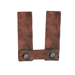Copper Planks 3D Alphabet or Lettering - View 2