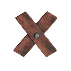 Copper Planks 3D Alphabet or Lettering - View 2