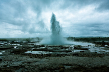 Geysir in Iceland, geo thermal area, the great geysir, most visited places in Iceland, travel the world