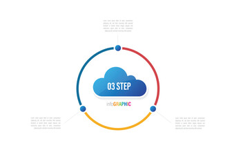 cloud computing infographics. Vector circle pie chart with 3, 4, 5, 6, 7, 8, 9, 10 steps, options, processes, Vector diagrams.