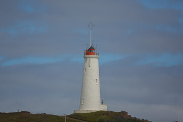 Fototapeta na wymiar Lighthouse in Iceland on west coast 