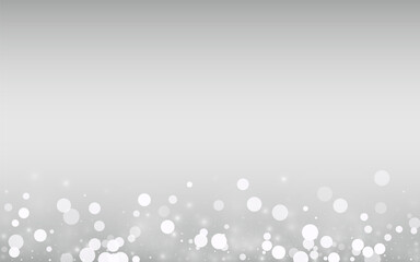 Light Snowfall Vector Silver Background. Sky