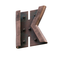 Obraz na płótnie Canvas Steampunk Metal 3D Alphabet or Typography - View 2