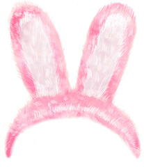 Watercolor Hat with bunny ears for a cat illustration. For clothing design - 581861534