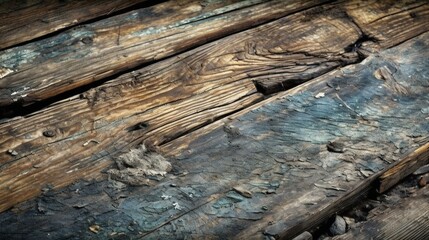 Faded and distressed wooden planks Generative AI