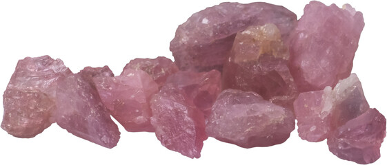 healing stone cut out on transparent background.