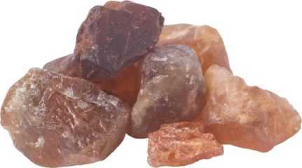 healing stone cut out on transparent background.