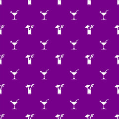 Cocktail seamless pattern background. Vector texture illustration.