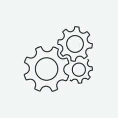 gear icon, Gear Settings symbol, cogwheel, Vector Illustration
