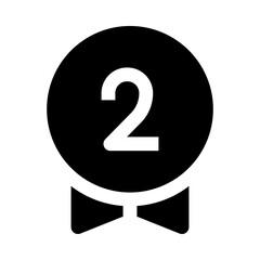 silver medal icon for your website, mobile, presentation, and logo design.