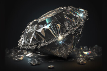 The Allure of beautiful diamond gemstone. Generative AI
