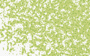 Green Currency Vector Transparent Background.