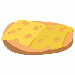 Cheese sandwich for breakfast.