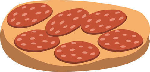 Sausage sandwich for breakfast.