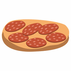 Sausage sandwich for breakfast.