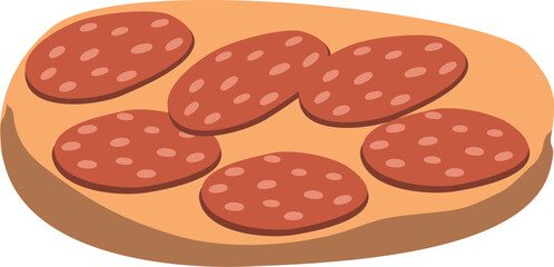 Sausage sandwich for breakfast.