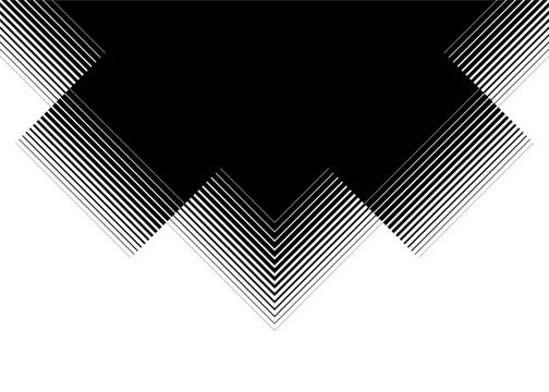 Vector black and white background of broken straight lines. Modern vector design element, Black and white pattern.