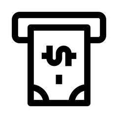 atm machine icon for your website, mobile, presentation, and logo design.