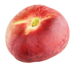 Chinese flat donut peach isolated on transparent background. Full depth of field.
