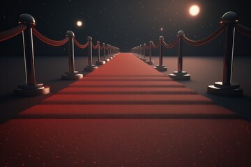 A red carpet walkway, Generative AI