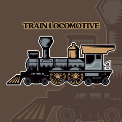 Train Locomotive Vector Art, Illustration, Icon and Graphic