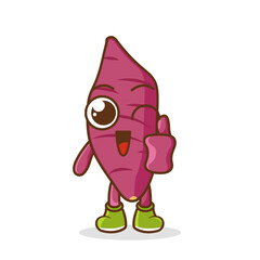 sweet potato Character giving thumbs up
