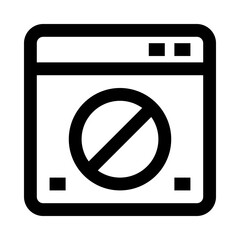 ban website icon for your website, mobile, presentation, and logo design.