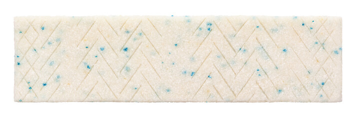 Unwrapped chewing gum plate isolated on transparent background