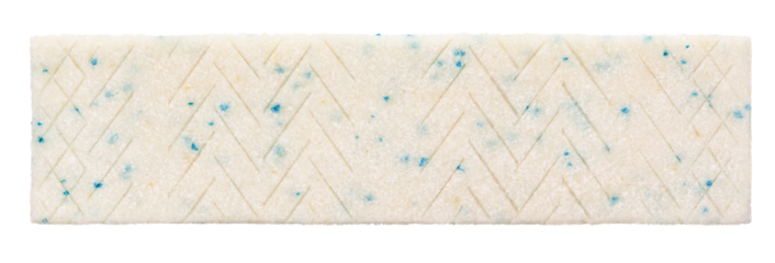 Unwrapped chewing gum plate isolated on transparent background