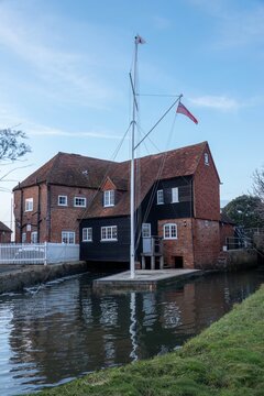 Bosham England - December 9 2022: view of Bosham Sailing Club The Old Mill West Sussex England