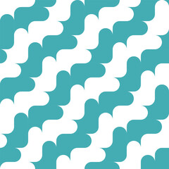 Wavy Blue Marling Stripes Seamless Vector Repeat Pattern