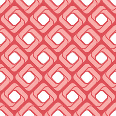 Pink Geometric Square Seamless Vector Repeat Pattern