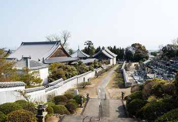 Panoramic view of Jizoji, temple number 5 on Shikoku pilgrimage - Tokushima prefecture, Japan