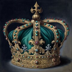 king crown illustration, generative ai