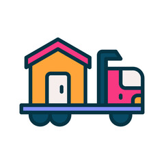moving truck icon for your website, mobile, presentation, and logo design.