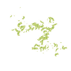 Fototapeta premium Flow Jackpot Vector White Background. Flow Money