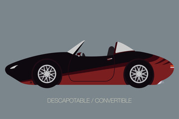 convertible sport car side view, automobile, motor vehicle