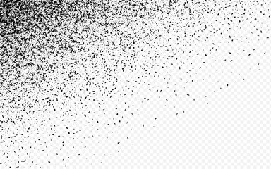 Black Gravel Vector Transparent Background. Dark